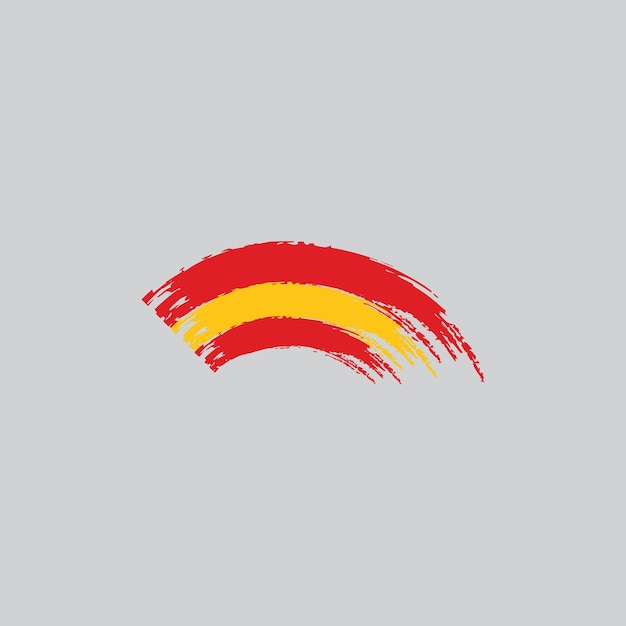 Flag of Spain in Brush Stroke Vector