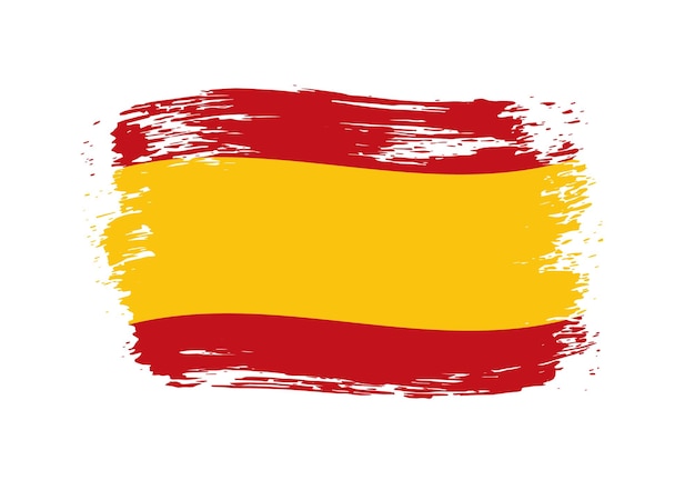 Flag of spain in grunge style