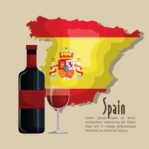 Vector flag spain music design