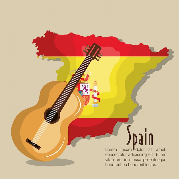 벡터 스페인 음악 디자인
