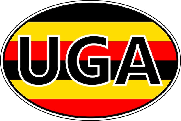 Flag stickers car Uganda sticker flag Uganda acronym UG UGA
