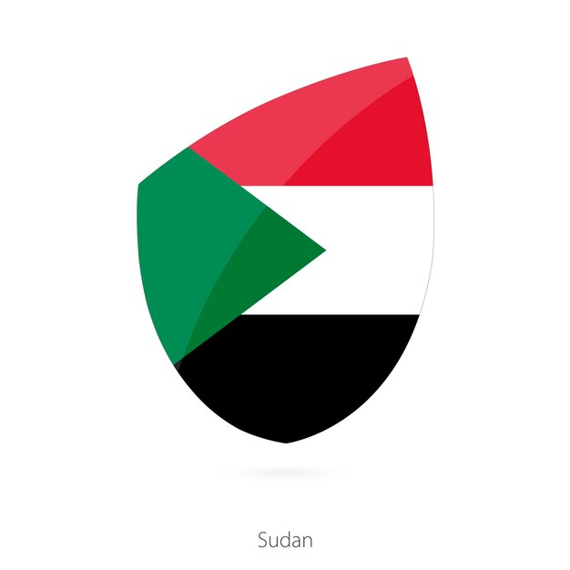 Vector flag of sudan sudanian rugby flag