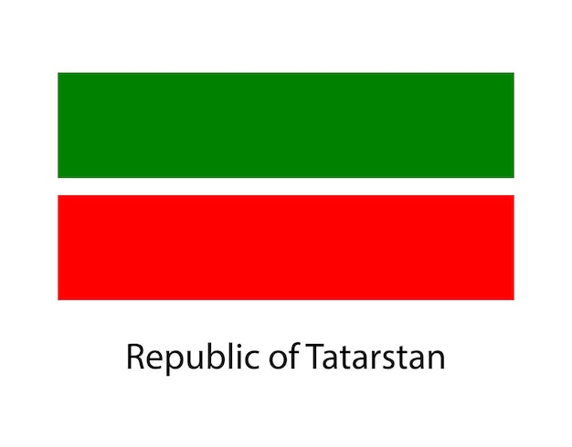 Flag of Tatarstan Republic Federal subject of Russia Tataria national flag