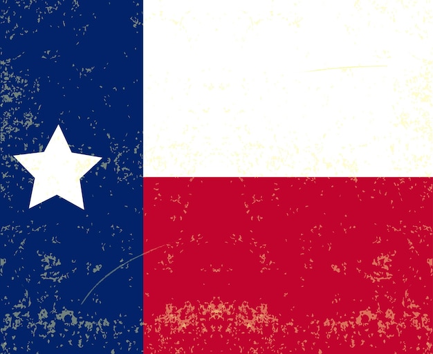 Vector flag of texas vector with old vintage texture