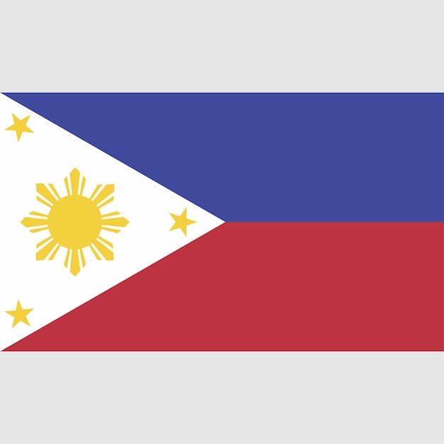 Vector a flag that has the word philippines on it