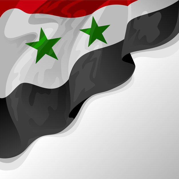 Vector a flag that has the word syria on it