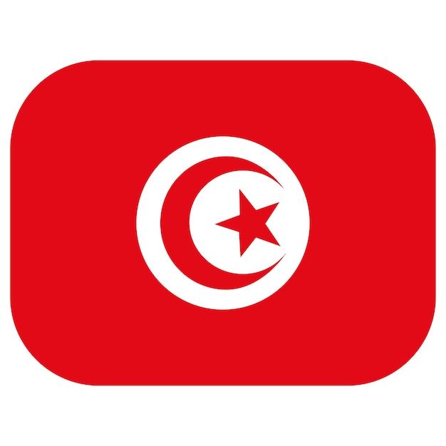 Flag of tunisia in shape tunisia flag