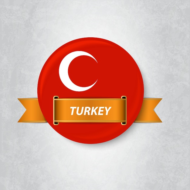 Flag of Turkey in a circle