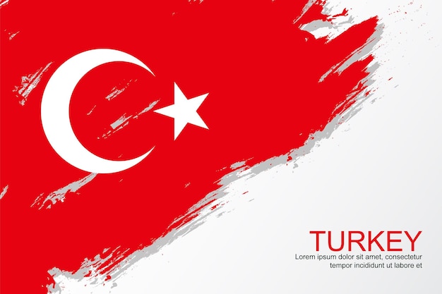 Vector a flag of turkey with a white star on it.