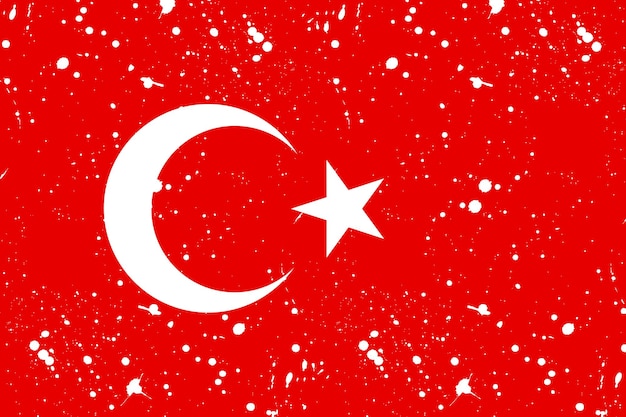 Vector flag of turkey