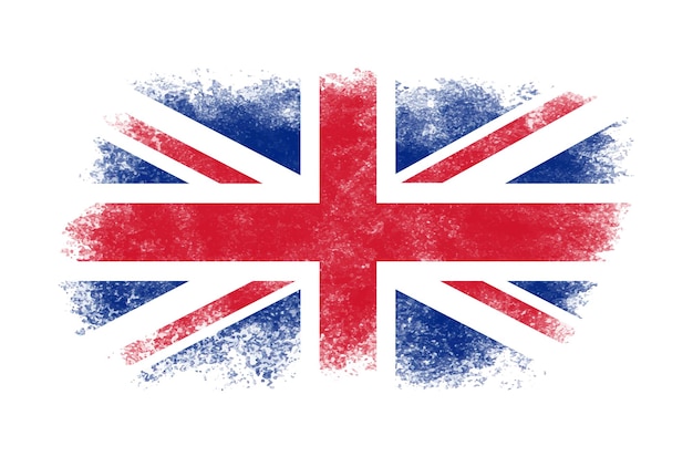 Flag of UK in grunge style.