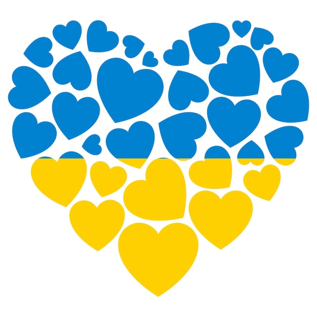 Flag of ukraine heart icon