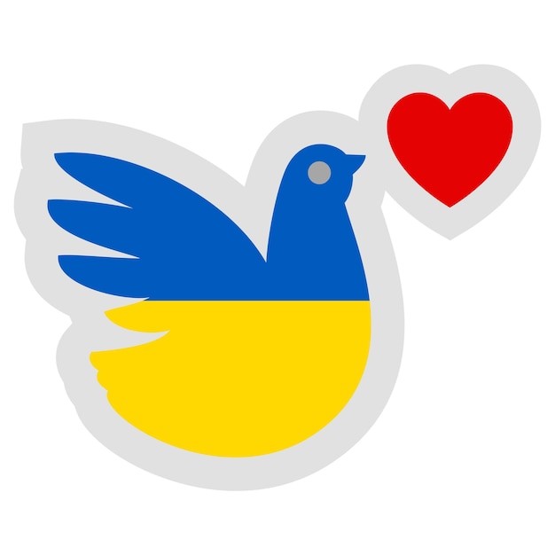 Perno delle mappe della bandiera dell'ucraina