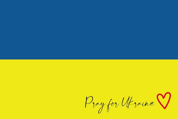 우크라이나의 국기 국가를 위해 기도하십시오 전쟁 없음 자유민