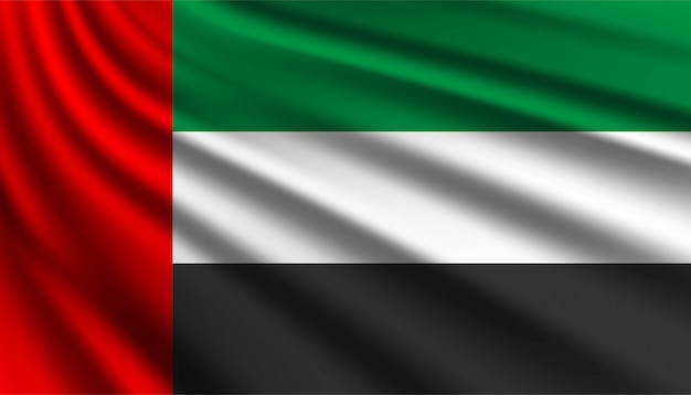 Flag of United Arab Emirates  background template.