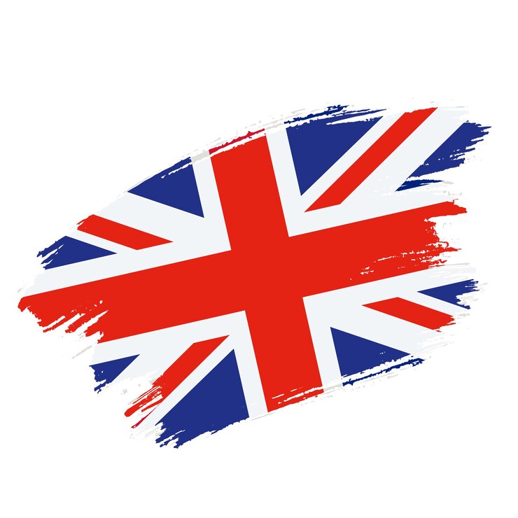 Vector flag of the united kingdom isolated on white background