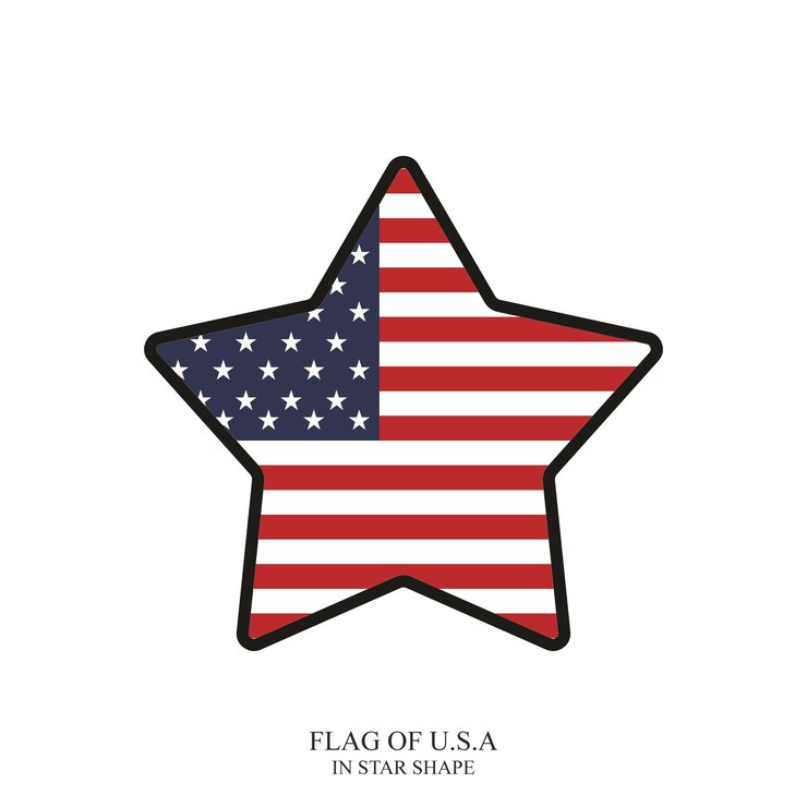 Vector flag of united states of america