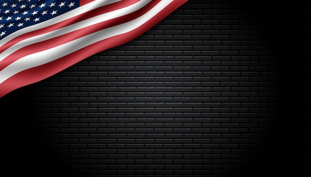 Flag of USA background.