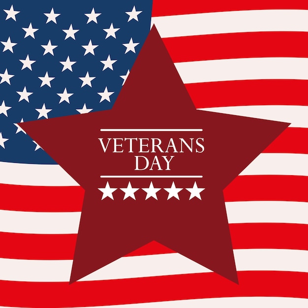 Vector flag usa veterans day