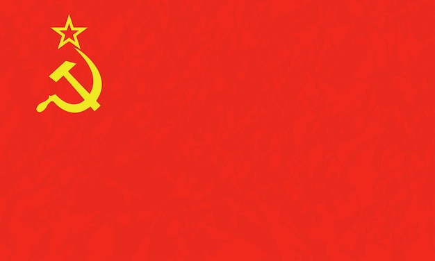 Flag of the USSR in flat style for printing and designVector illustration