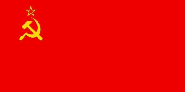 Vector flag of ussr union of soviet socialist republics