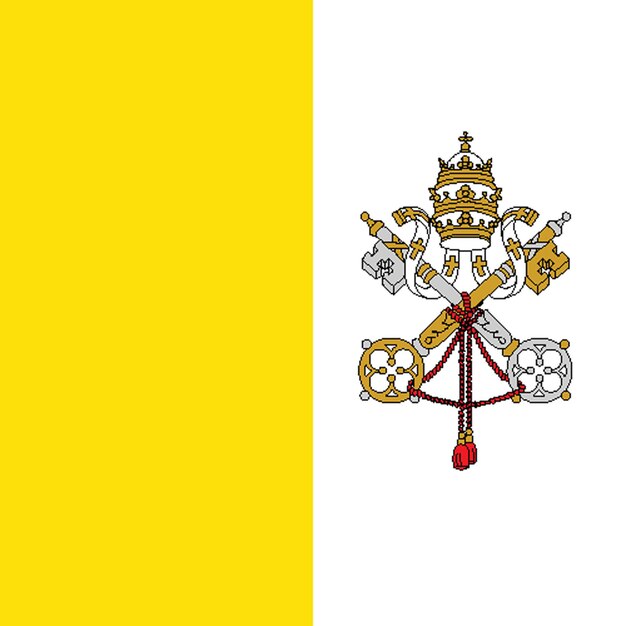 Vector flag of the vatican city flag nation