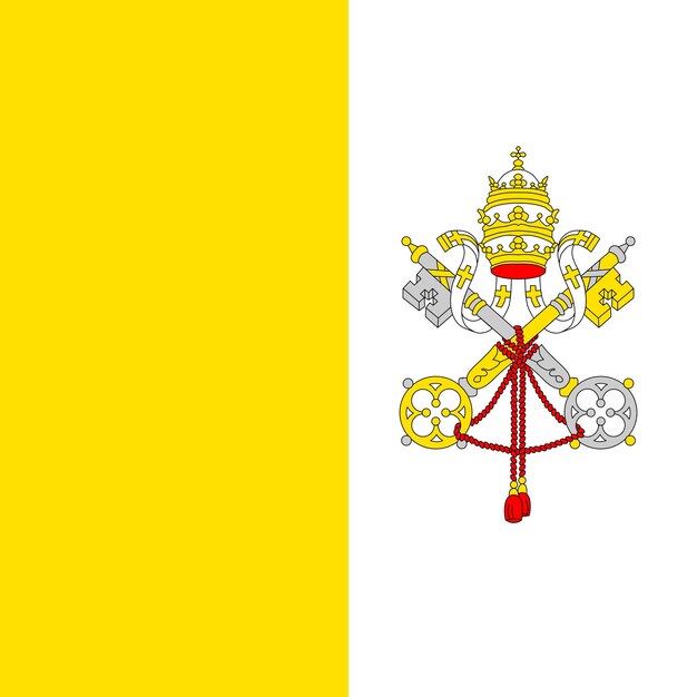 Flag of vatican city vector illustration