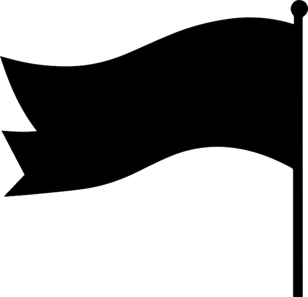 Flag vector illustration black color 2