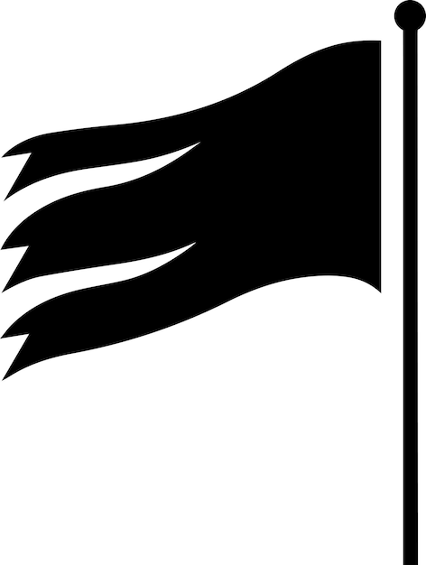 Vector flag vector illustration black color 2