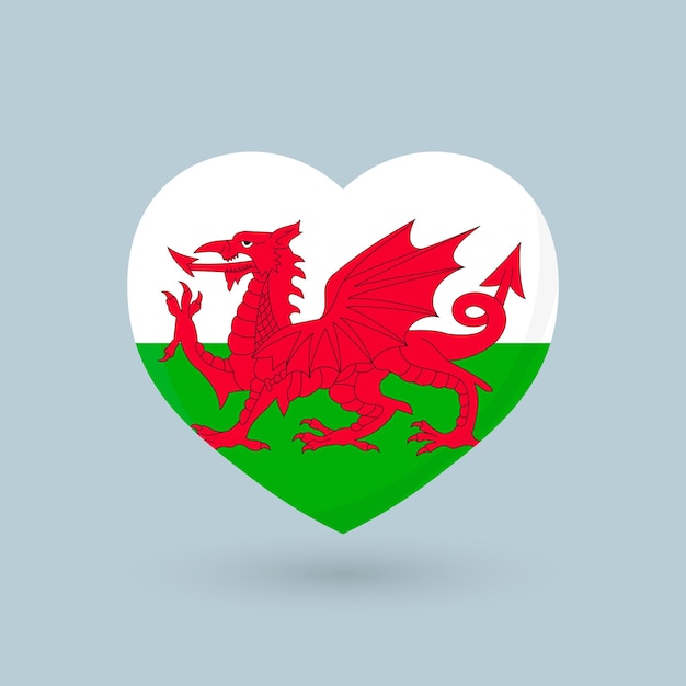 Векторная иллюстрация флага Уэльса