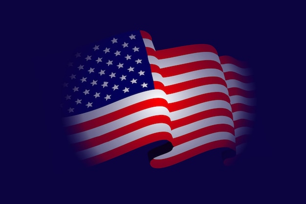 Vector a flag with the word usa on it