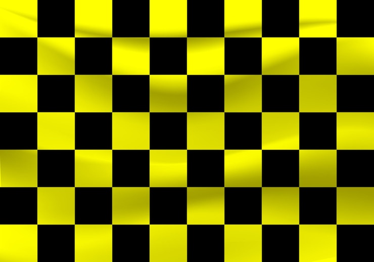 Vector flag of yellow and black squares