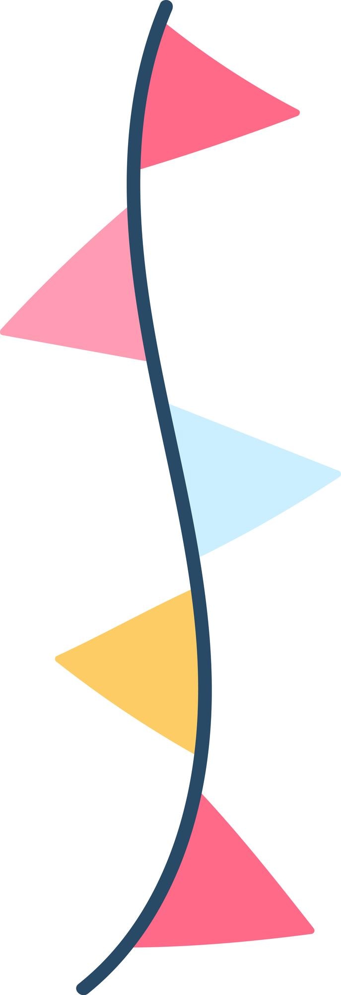 Vector flags decorative ribbon