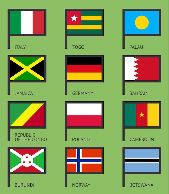 Vector flags flat set06