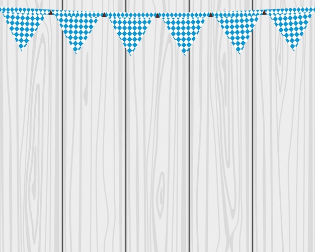 Vector flags hanging colors of the bavarian flag vector