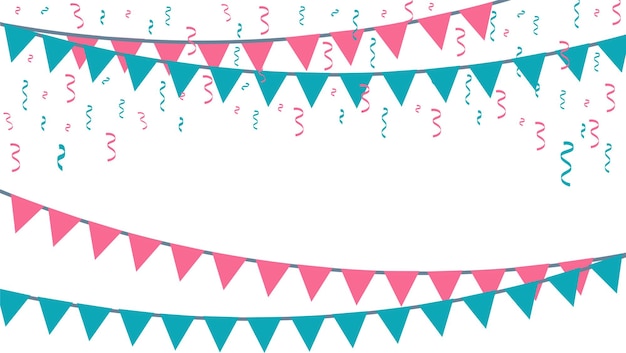 Vector flags for a holiday, birthday