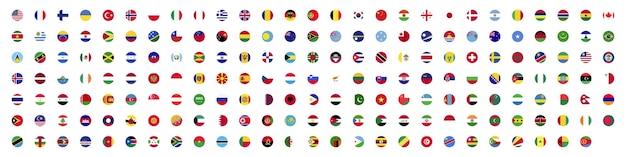 Вектор Флаги мира. векторная иллюстрация