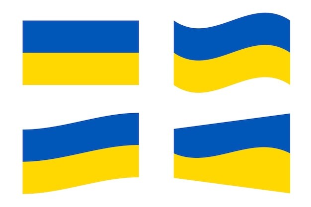 우크라이나 벡터 직선 경사 및 개발 플래그 국가 상징의 플래그