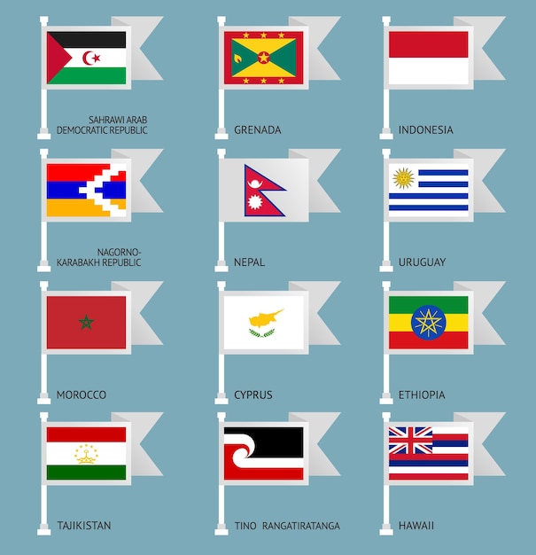 Vector flags set four15