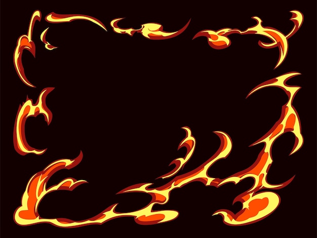 flame abstract fire frame background