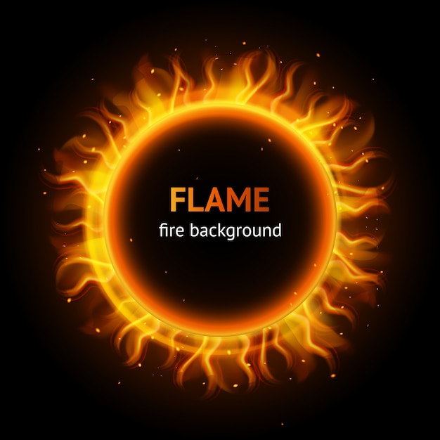 Flame circle background