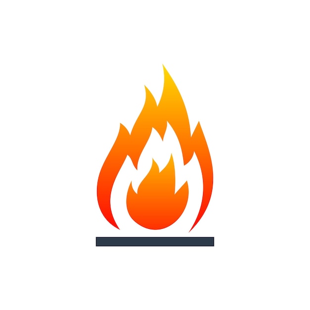 Flame company logo template fire logo gradient