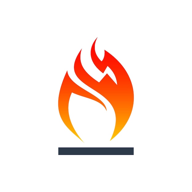 Flame company logo template fire logo gradient