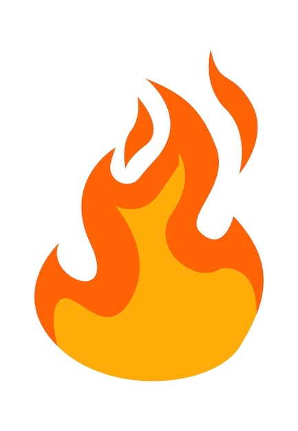 Flame or fire icon Vector illustration