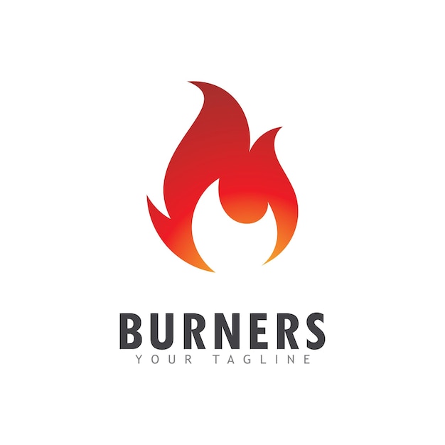 Flame fire vector logo template