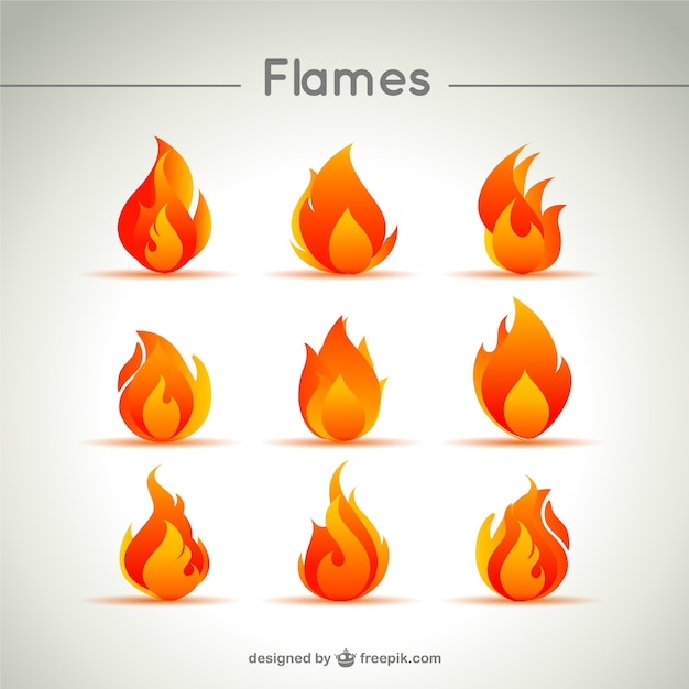 Vector flame forms