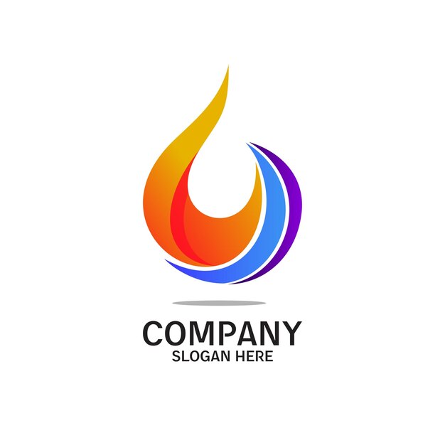 Flame gradient logo vector