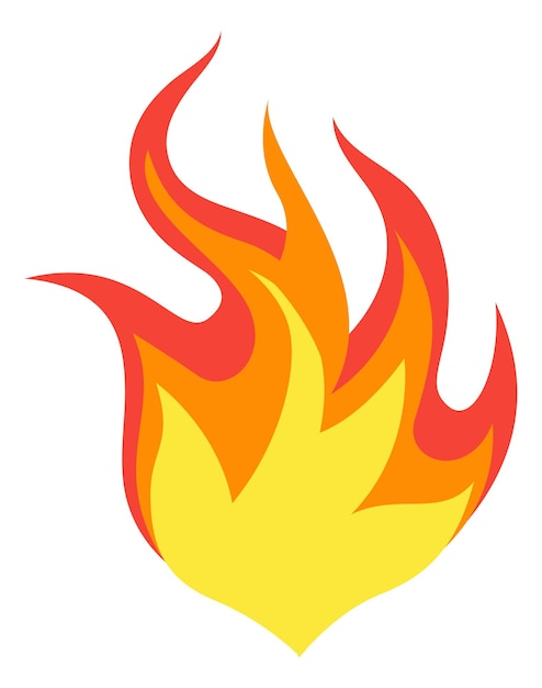 Premium Vector | Flame icon cartoon gas explosion danger symbol