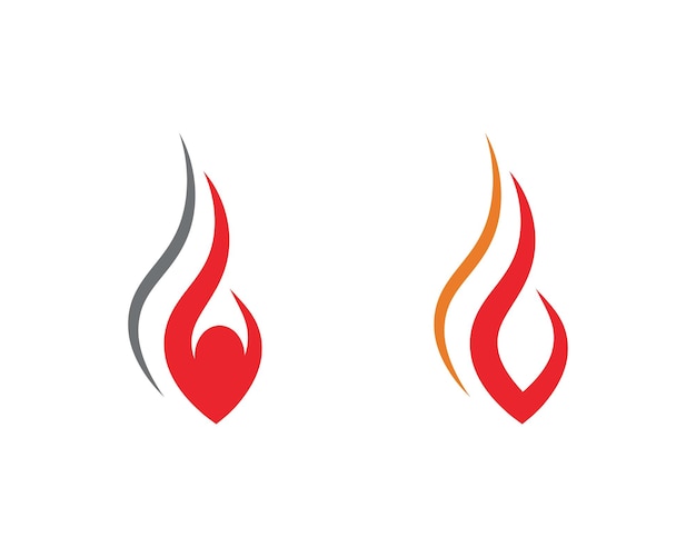 Дизайн вектора огня значка пламени