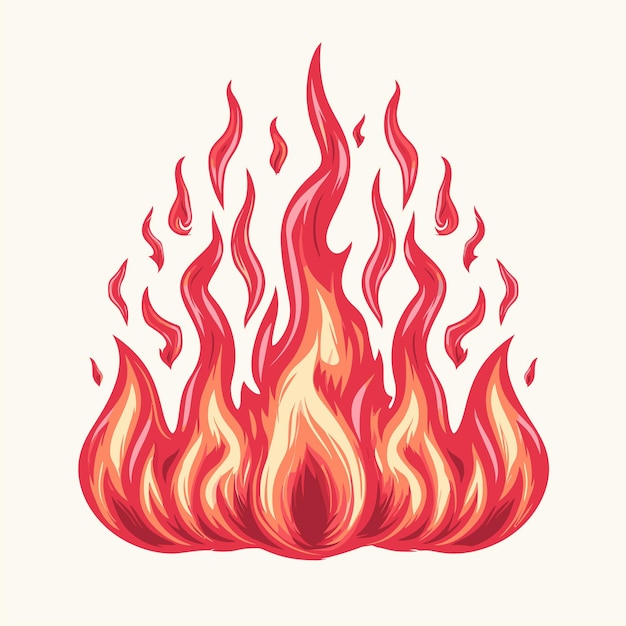 Vector flame illustrations for modern designs and tshirts